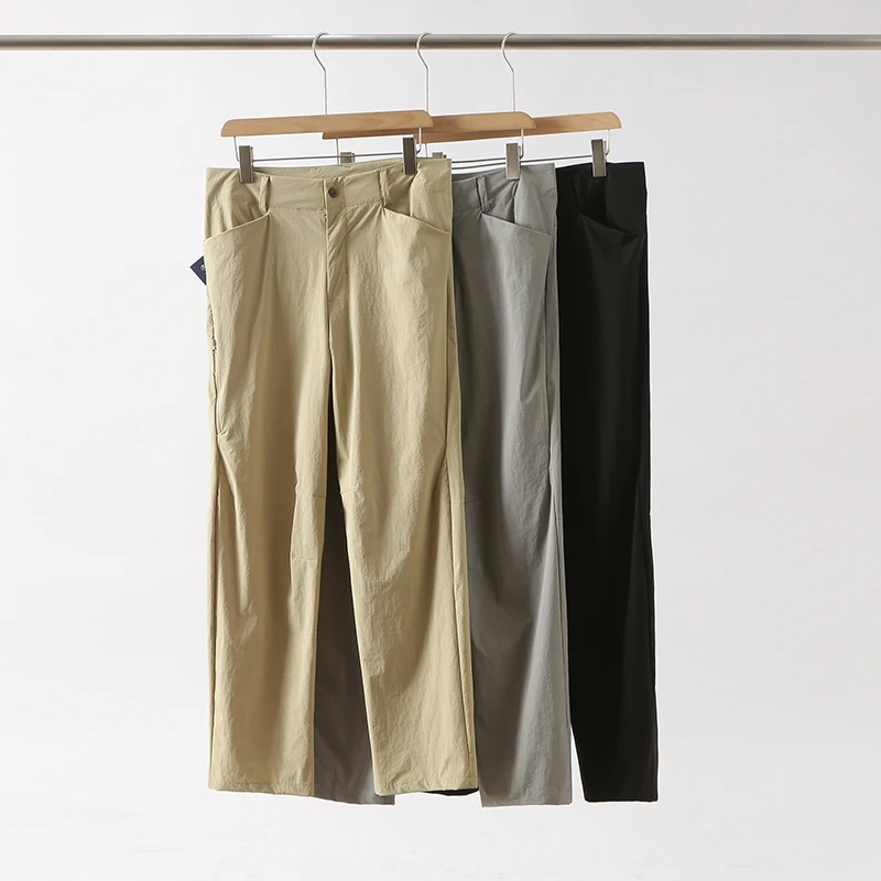 

Men's Summer Lightweight Qui Dry Straight Leg Casual Pants Faionable Trendy Color Spor Loose Fit Long Trousers