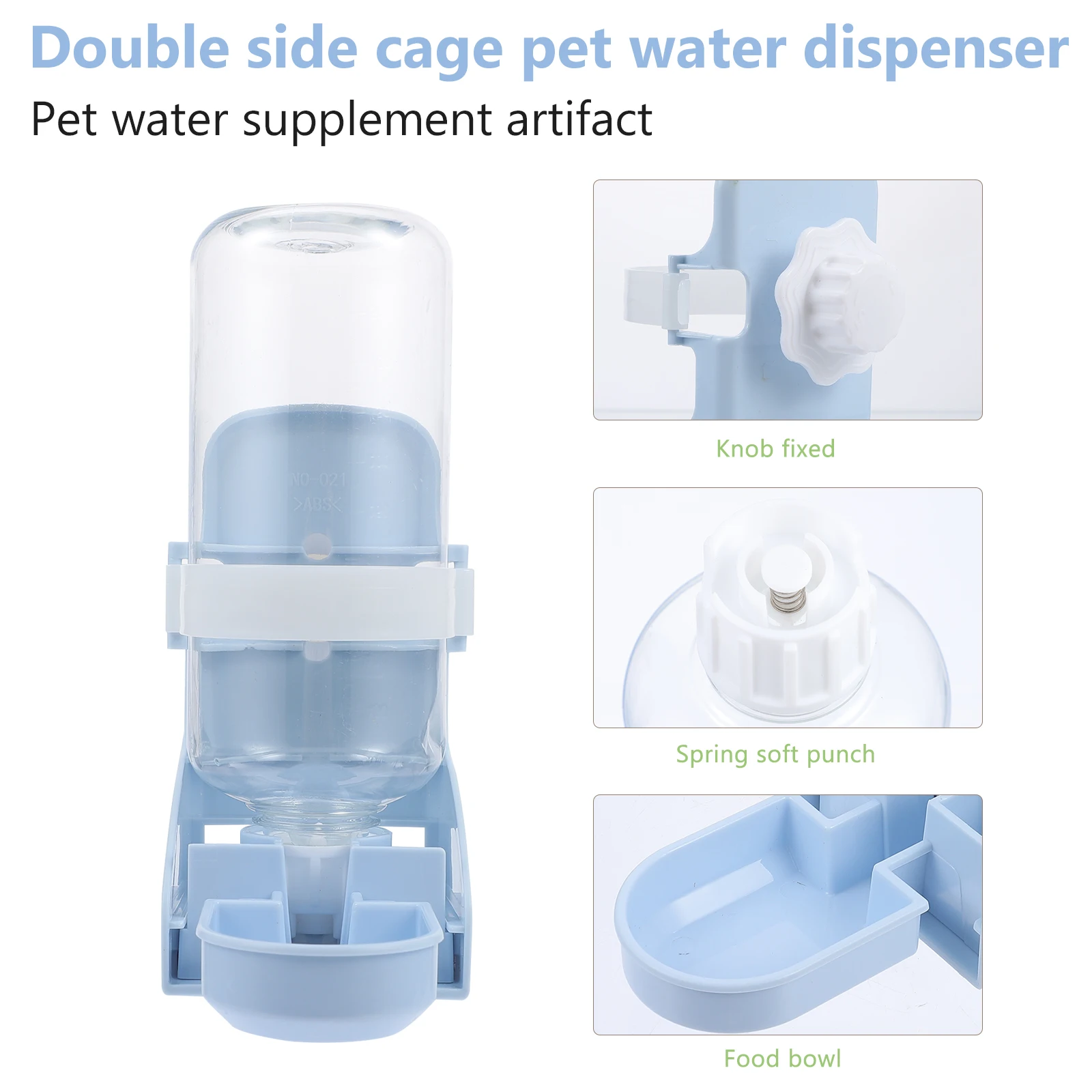 

500 Ml Pet Water Dispenser Hanging Cat Feeder Durable PP Automatic Drinking Bowl Large Capacity Dustproof Pet Supplies