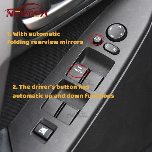 Imagen 2 del producto Plegable automático para Mazda 3 2011 2012 2013 2014 2015 interruptor de Control de ventana principal maestro de energía eléctrica botón de controlador BEK6-66-350