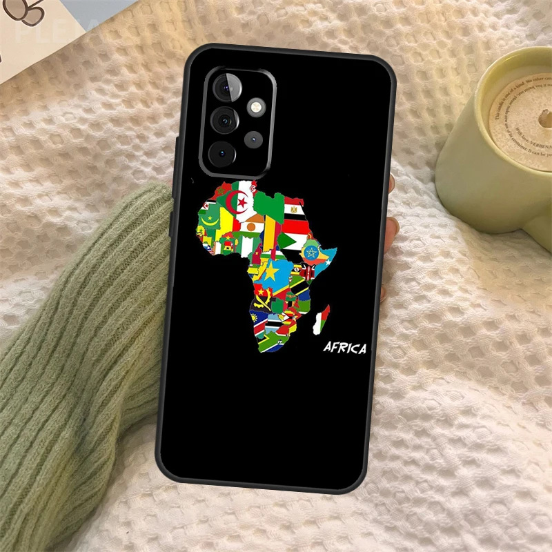 خريطة أفريقيا Geogra حافظة لهاتف سامسونج جالاكسي A16 A33 A36 A56 A26 A15 A55 A53 A35 A22 A32 A52 A54 A34 A14 A05 A06 #2