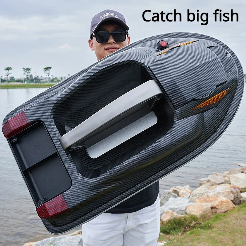 HJ817 Remote Control RC Boats with Bait Feeding Hooks and Three Compartment Net Fishing Rope Fishing Net Quality Fine 14+y