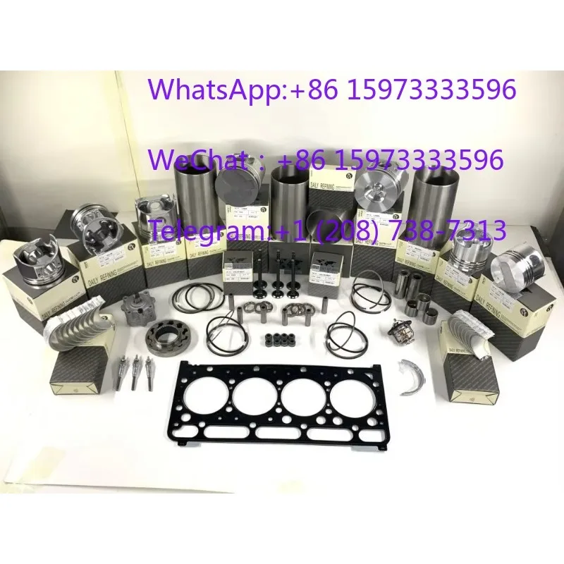 Diesel Engine Overhaul  Parts 4D34 4M40 4M50 6M60 6D31 6D34 6D16 6D22 6D24 Cylinder Liner Piston Ring Bearing Full Repair Kit