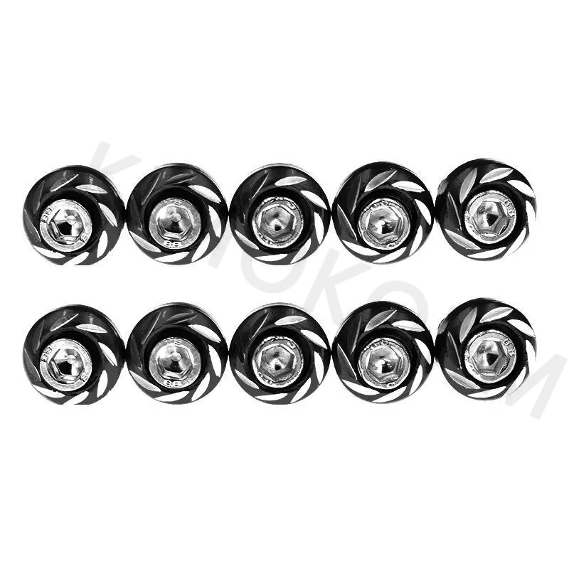 M6 Colorful Aluminum washer Gasket washers for motorcycle modification and decoration license plate Decorative gasket 10pcs
