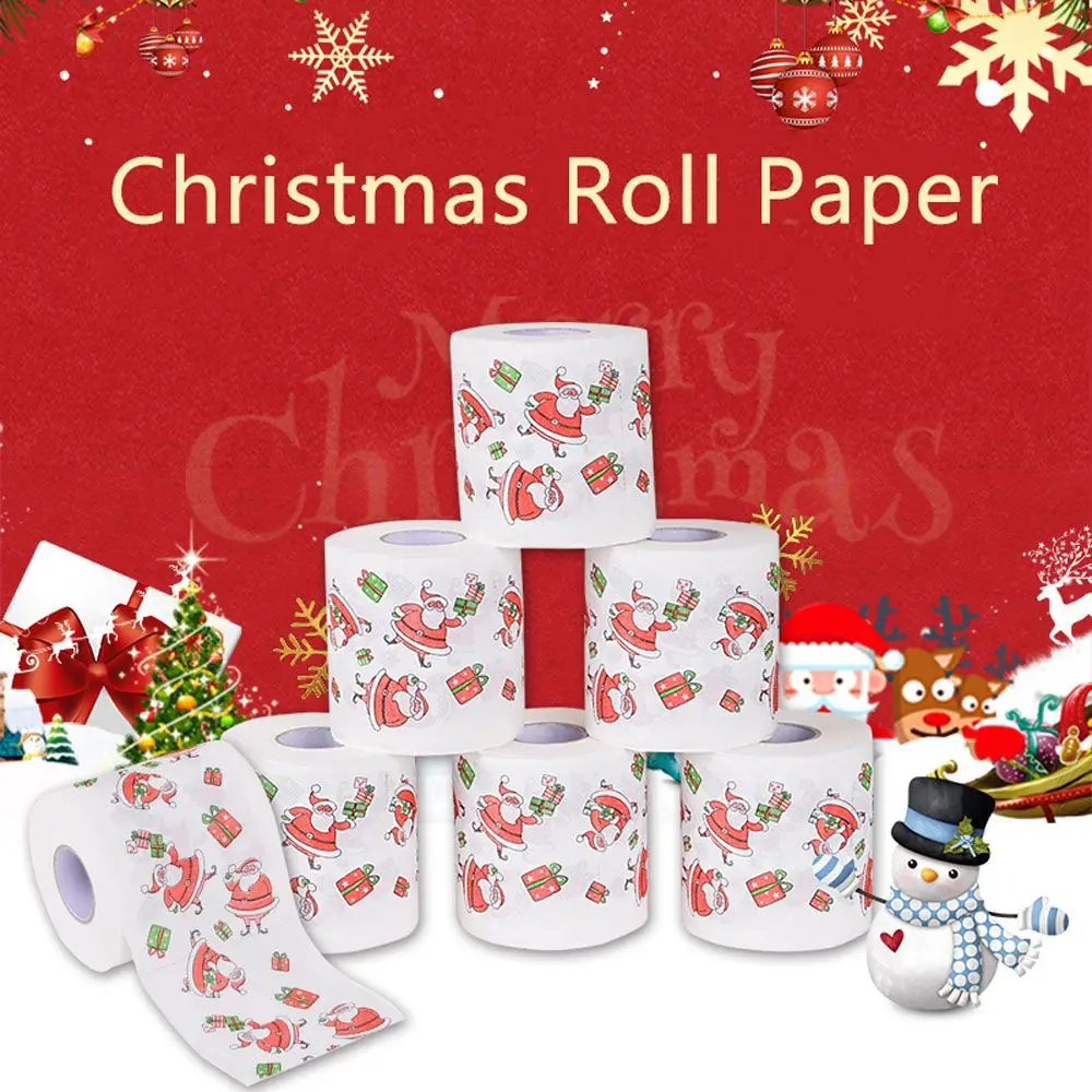 New Year Tissue Santa Claus Xmas Paper Towels Toilet Paper Christmas Paper Roll