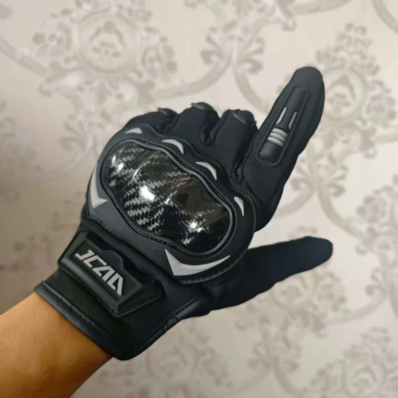 

Hot Sell Touchscreen Motorcycle Gloves Summer Breathable Unisex: Protective Anti-Slip Full Finger Racing Glove for Cycling Moto