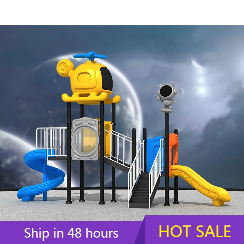 

YTYIN Kindergarten Outdoor Small Plastic Slide Kids Amusement Park Rides Durable Children Outdoor Playground Equipment