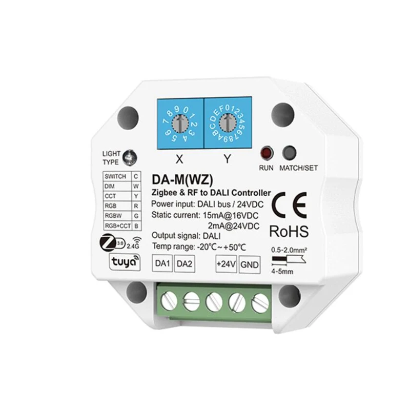 Skydance DA-M RF DA-M(WT) WiFi DA-M(WZ) Zigbee To DALI Converter Dimmer Controller Smart Life Tuya APP Control DIM RGB CCT RGBW