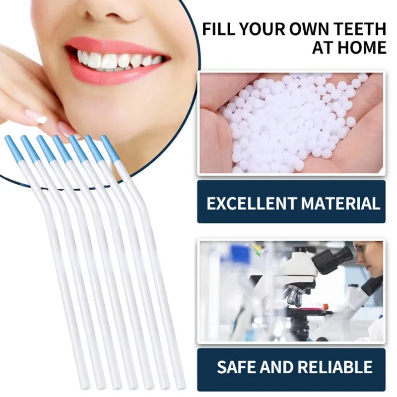 10/25Pcs Disposable Dental Oral Straw  French Elbow Straws Long Slim Type Saliva Ejector
