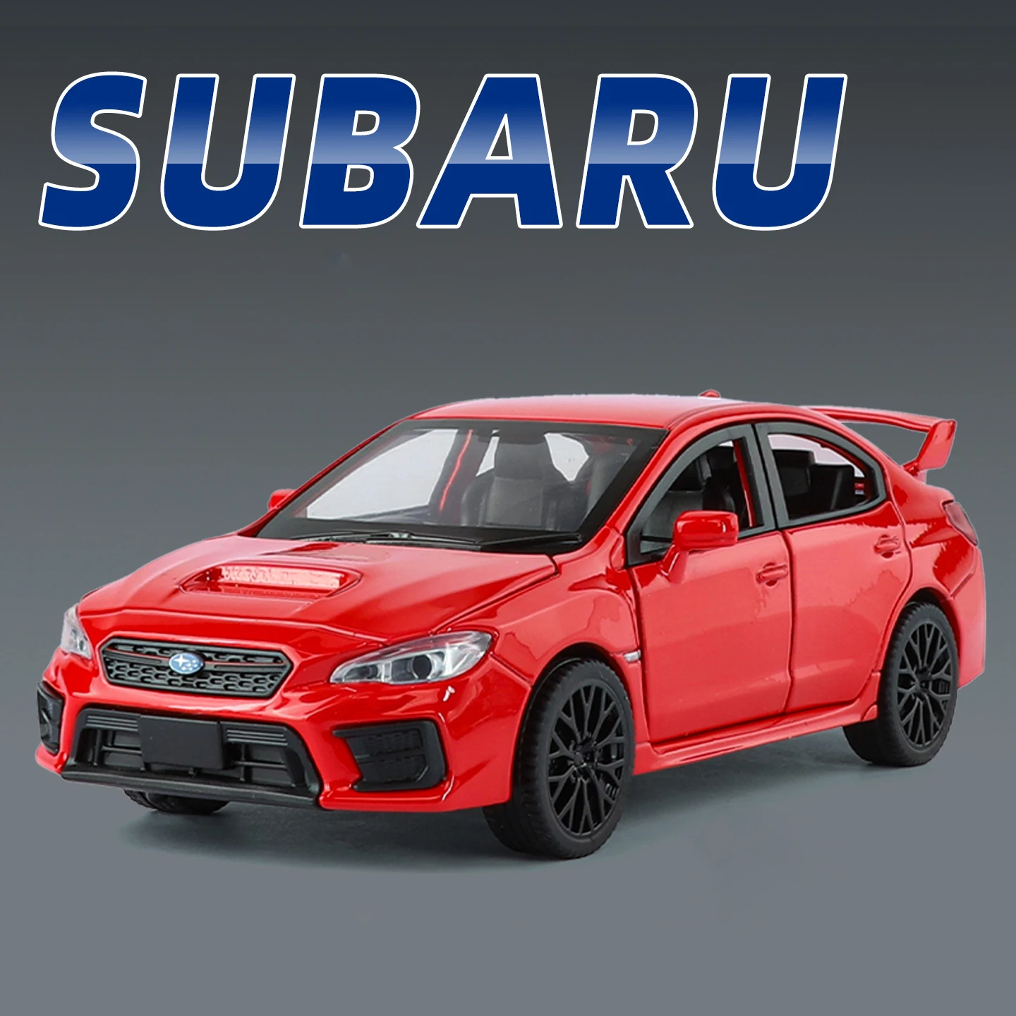 1:30 Subaru STI WRX JDM Legering Model Auto Geluid en Licht Trek kinderen Speelgoed Collectibles Verjaardagscadeau