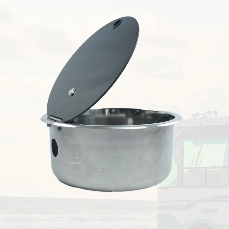 

Intelligent Library Stainless Steel RV Round Sink With Tempered Glass Top Cover Accessories For RVs In Stock
