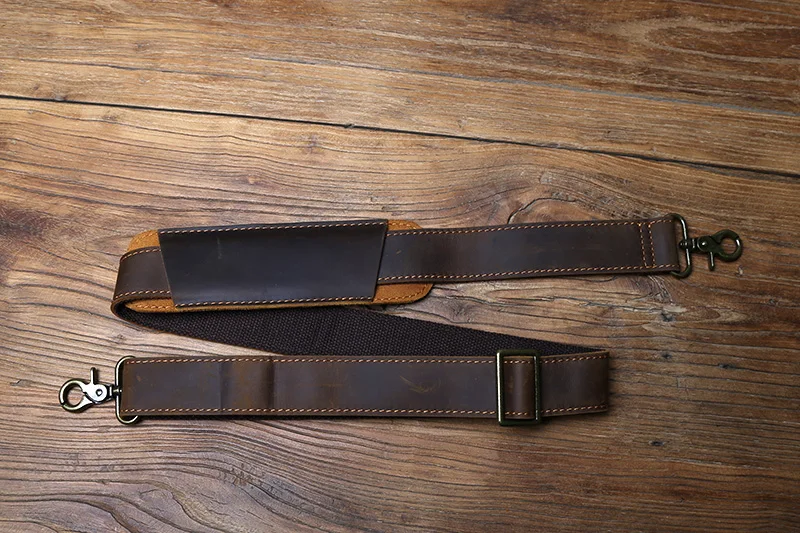 Nzpj Vintage Echt leder Herren Aktentasche natürliche Rindsleder Handtasche verrückte Pferd Leder Computer tasche lässige Umhängetasche – Detail 9