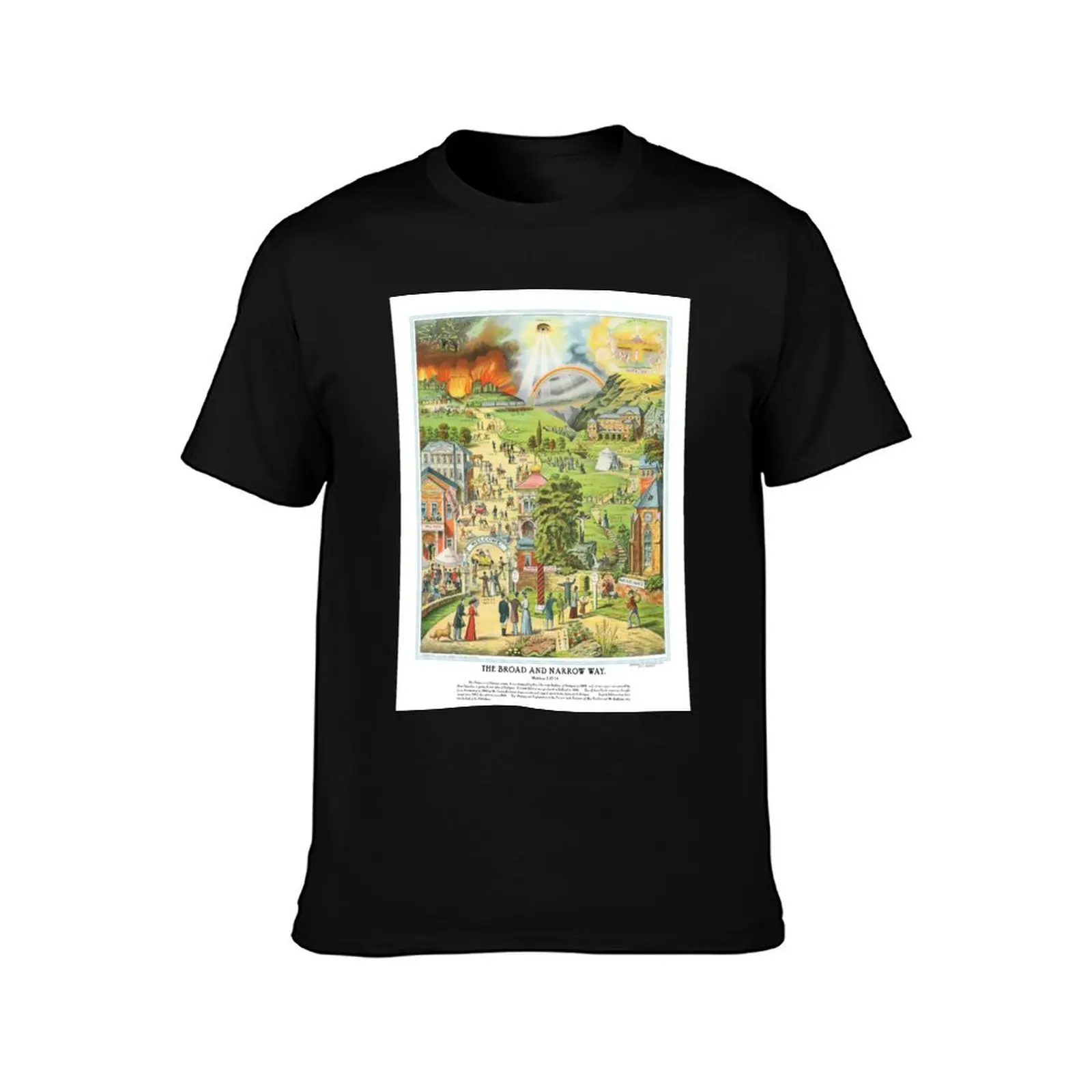 The Broad and Narrow Way - 1901 Edition T-Shirt Street Fashion Casual Tee Shirt T-Shirt