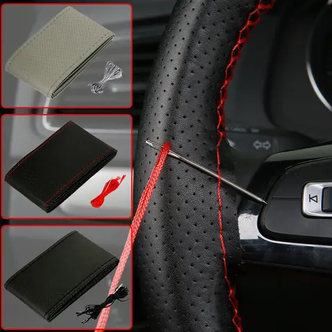10 best sales fiat 500 leather steering wheel cover - №3