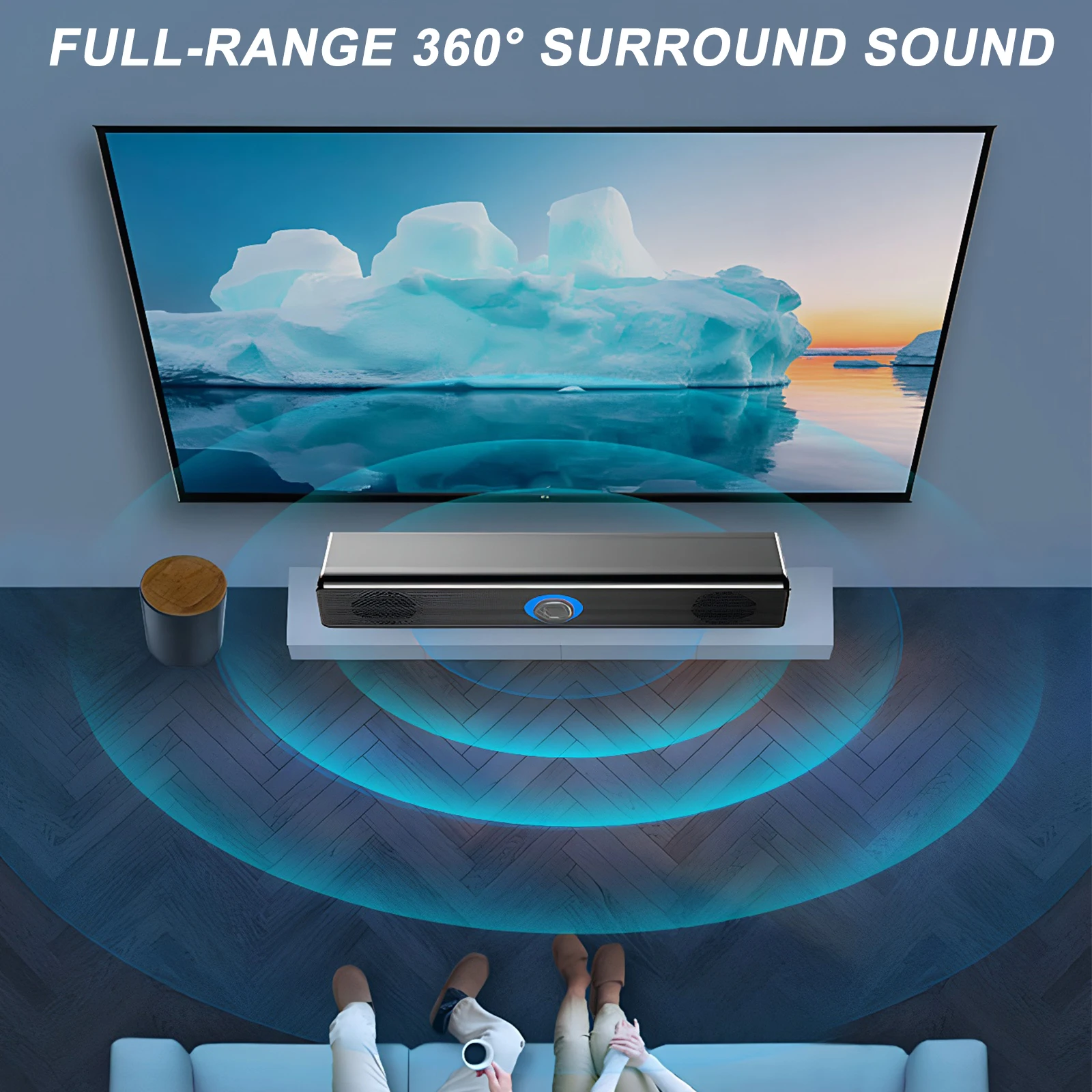Soundbar Speaker Wired Stereo Desktop Speakers Portable Mini Stereo Sound Bar Speaker 4D Surround Home Soundbar System for TV PC view 4
