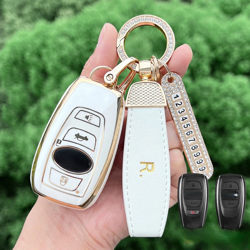 TPU Car Key Case Cover For Subaru BRZ XV Forester Legacy Outback Remote Protect Shell Holder Keychain Accessories Car Styling