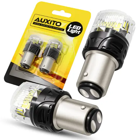 AUXITO 2Pcs Car 1157 BAY15D LED DRL Reverse Lamp P21/5W 6500K White Parking Position Lights Bulb 12V Super Bright Car Lamp Mini Size