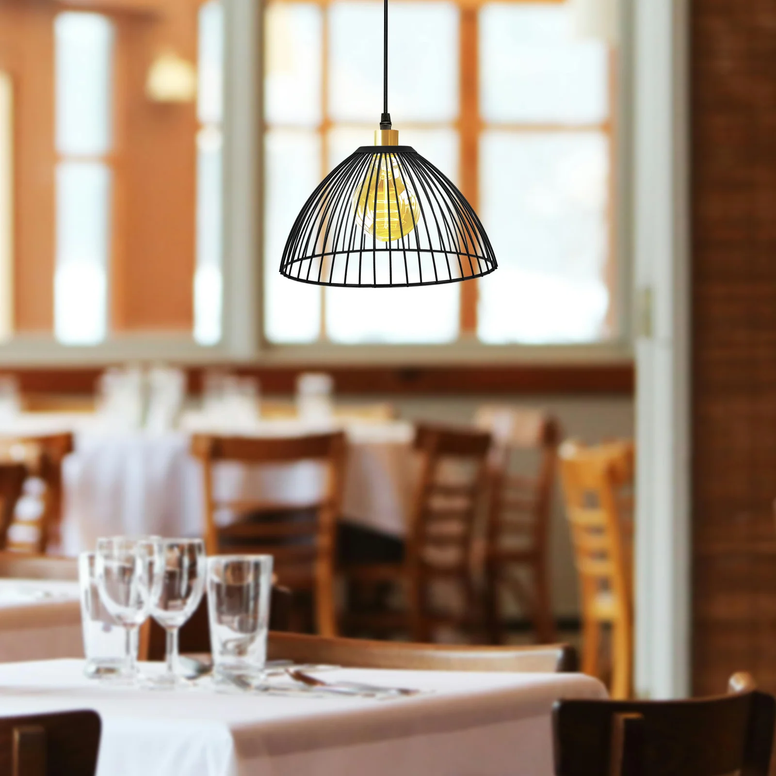 

Винтажный металлический абажур в клетке, промышленный проводной светильник, черный геометрический витой дизайн, потолочный стол, светильник для стола