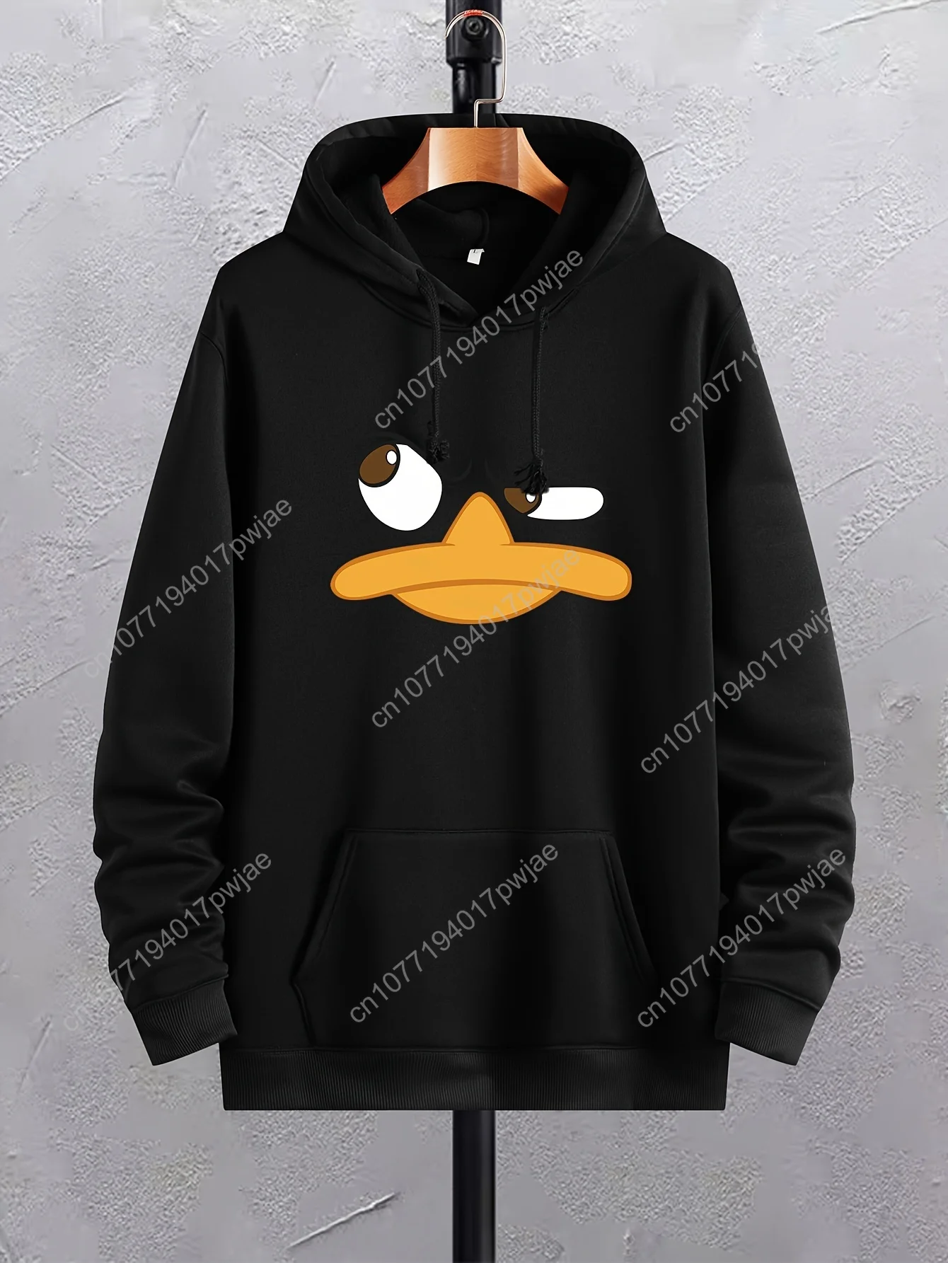 Sweat à capuche imprimé dessin animé pour hommes, sweat à capuche graphique avec poche kangourou, pull à capuche confortable et ample à la mode, vêtements pour hommes pour l'automne