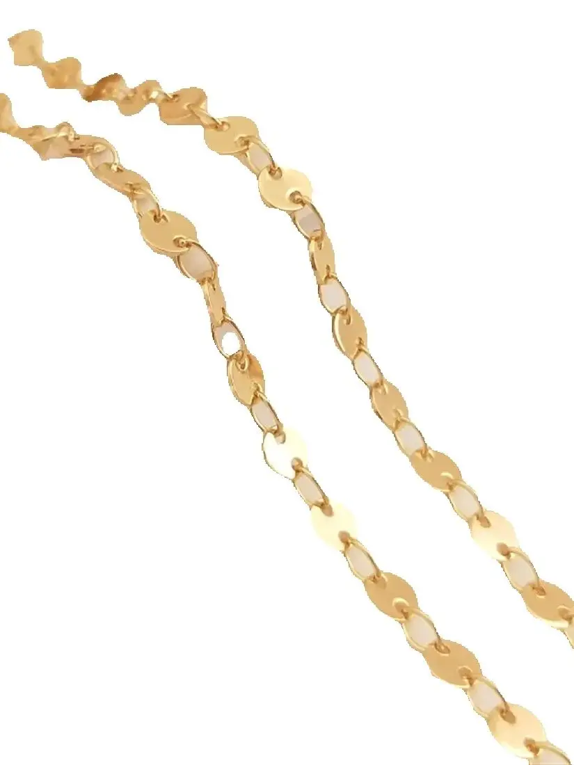 

14K Gold Package 4mm Circular Chain Coin Chain Handmade Loose Chain DIY Bracelet Necklace Accessories Material B633