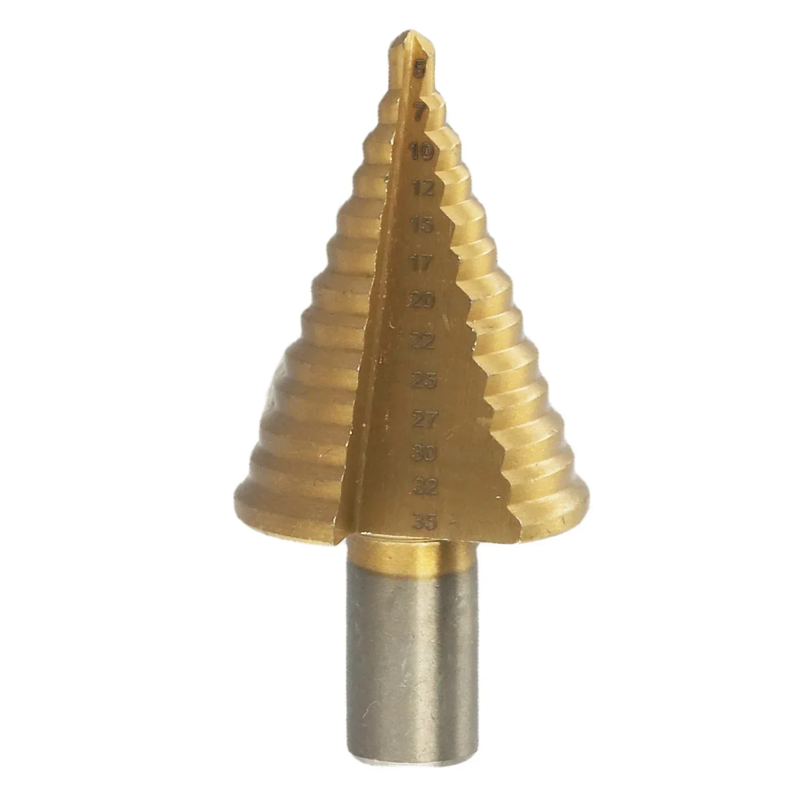 

Easy To Drilling Step Drill Bit 1pcs 5-35mm Cone Drill Gold High Speed Steel Cutter Hole Cutter Coated Two-fluted Step Drill Bit