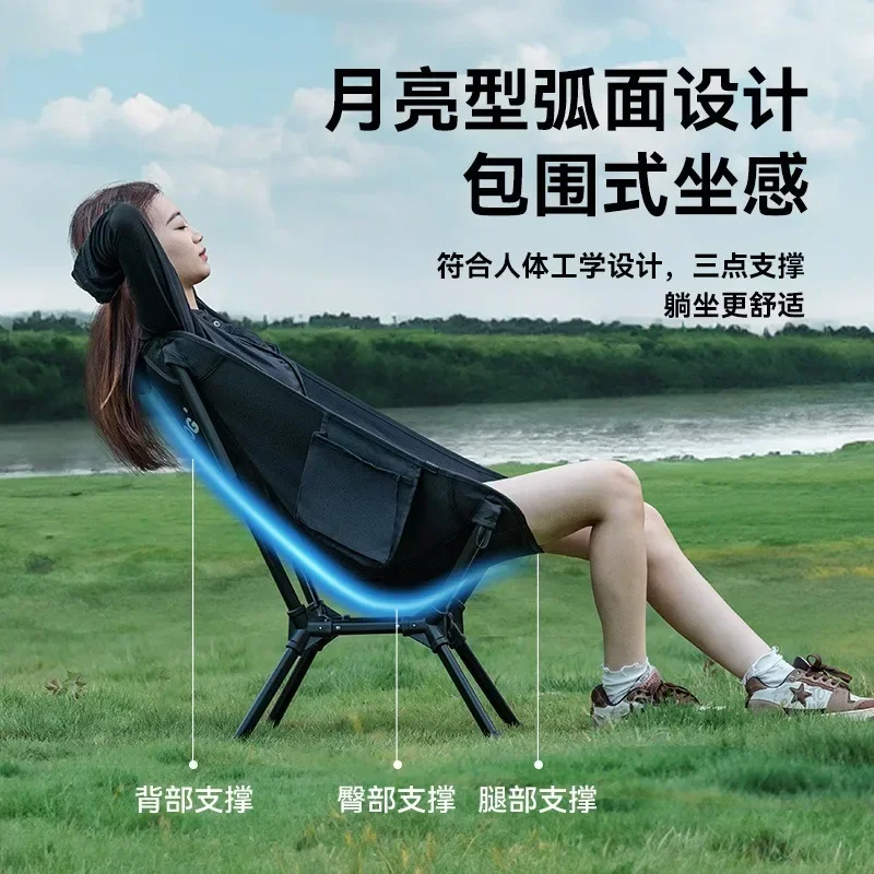 Outdoor high back moon chair folding aluminum fishing director chair