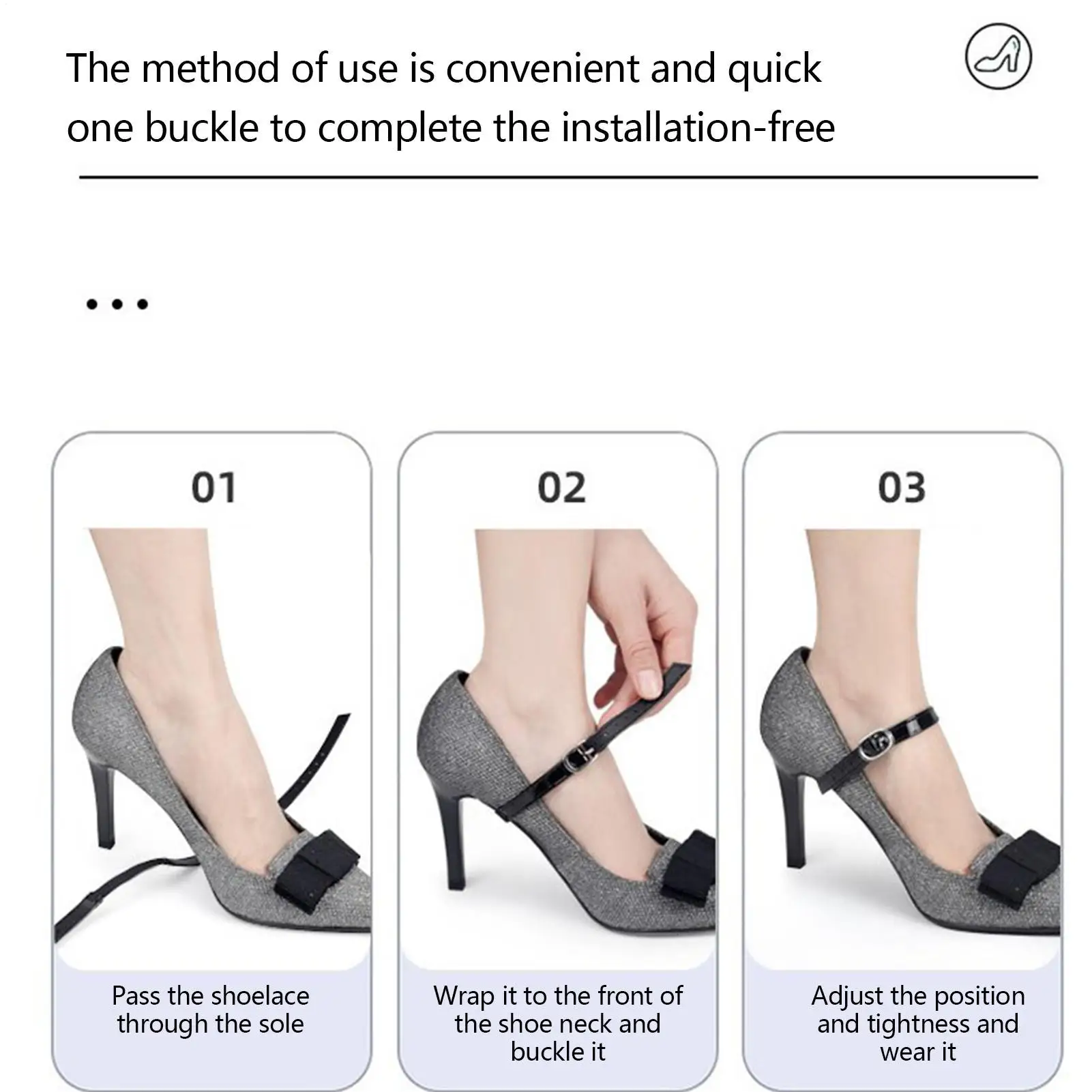 Replacement Ankle Straps For Heels Flexible Shoe Straps Extender Anti-Loose Ankle Straps Belt for High Heels