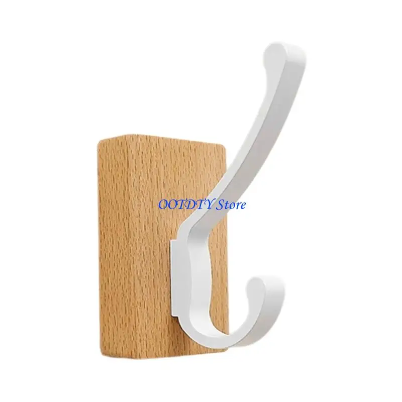367A Modern Walnuts Door Hook Elegant Design Strong Adhesive Drillless Bathroom