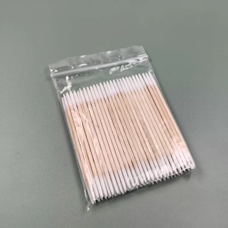 Wegwerp Ultra Klein Wattenstaafje 100Pcs Pluisvrije Micro Borstels Hout Wattenstaafjes Wimper Verlenglijm Verwijderingsgereedschap