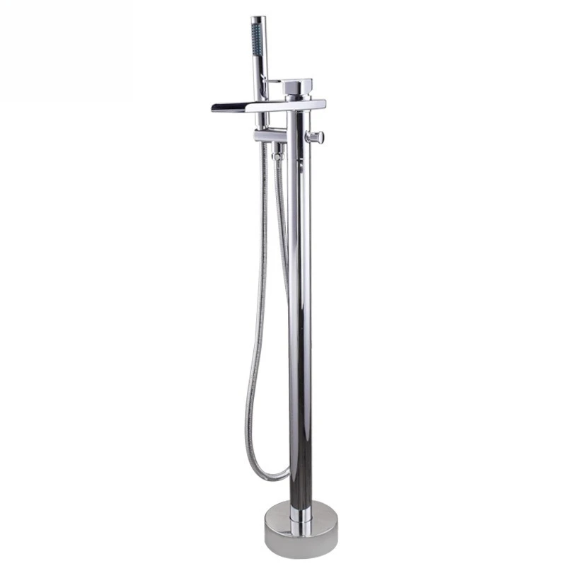 

Waterfall type, floor type, bathtub, shower, faucet, single handle, double control, cylinder side shower dragon