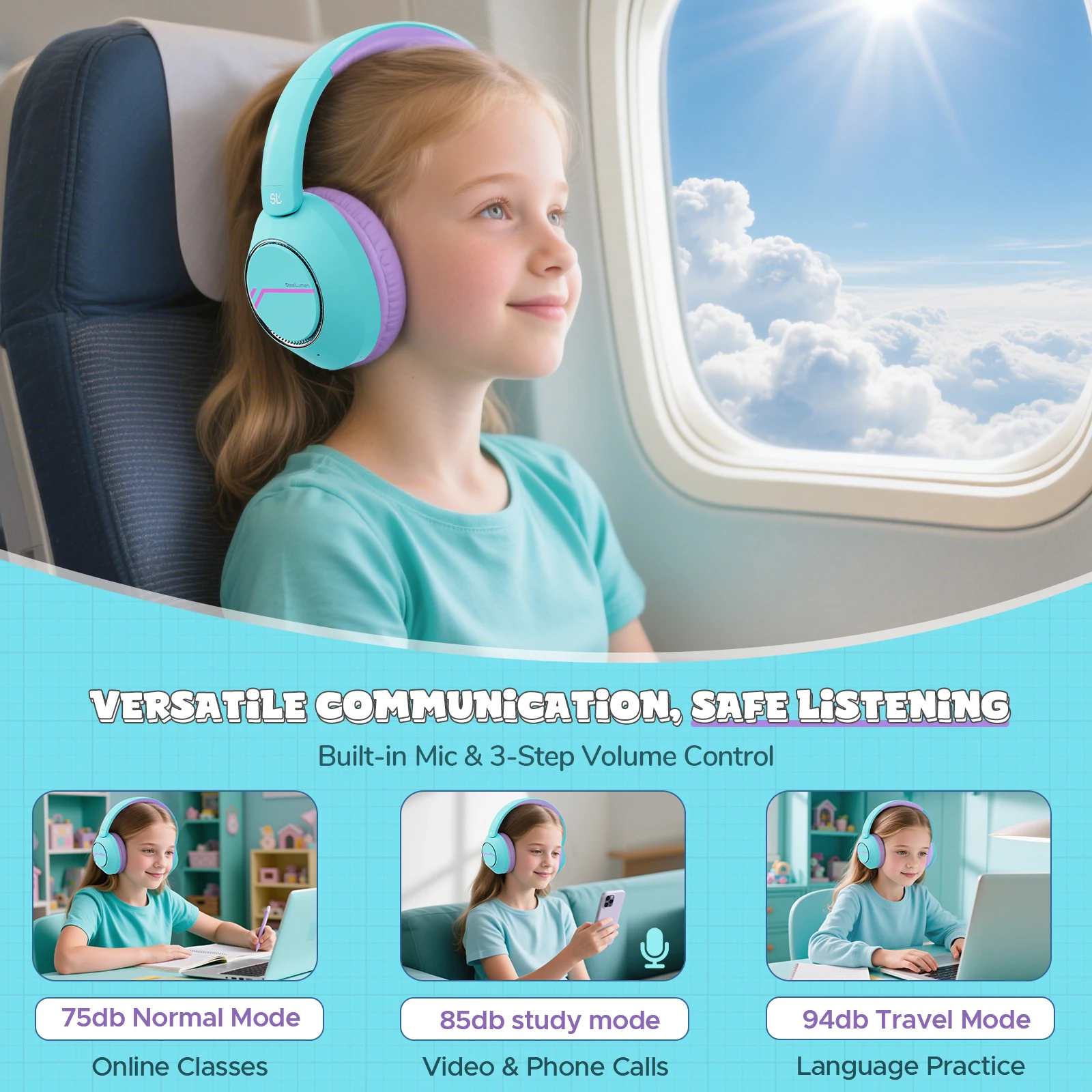 Nova1Pro Kids ANC Wireless Blu - Outdoor Sport Activities For Kids recension och pris