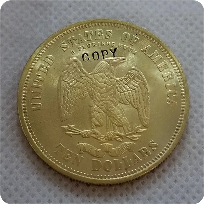 COPY REPLICA USA 1875 Sailor Head $10.00 Or Eagle Patterns COPY COINChallenge Pocket Coins Christmas Gifts