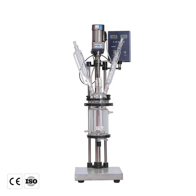 

ZOIBKD Laboratory Equipment 1L~5L Capacity Double-Jacketed Glass Reactor Can Be Used For Distillation Stirring Reflux