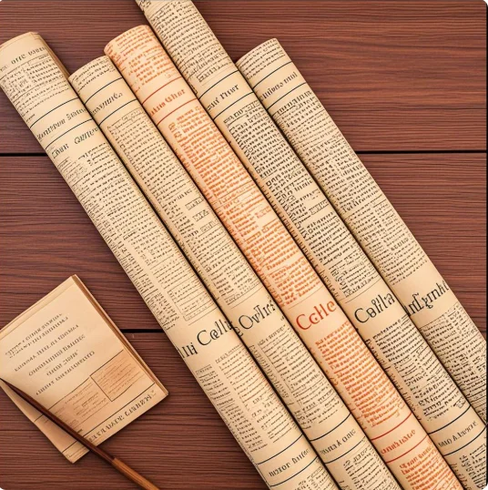 10 Blatt Blumen-Geschenkpapier, englische Zeitung, Kraftpapier, braunes Kraftpapier, äußeres Geschenkpapier für Geschenkverpackungen