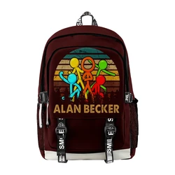 Alan Becker Merch Young Youtuber Zipper Backpack Children Kids School Bag Unique Daypack 2023 Unisex Traval Bag Oxford Cloth
