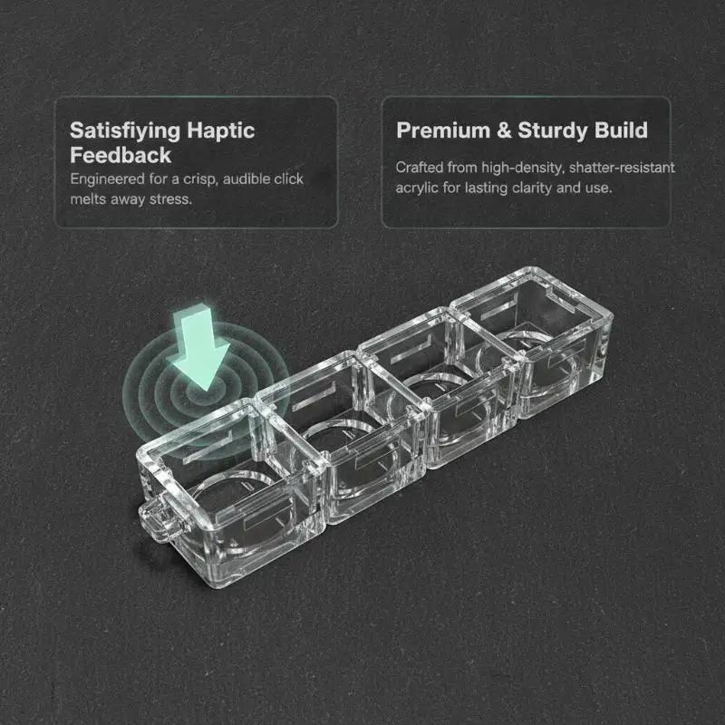 DIY Acrylic Keyboard Stand Anti-Slip Desktop Riser with Keychain Fits Various Keycaps Fidget for Office Gifts
