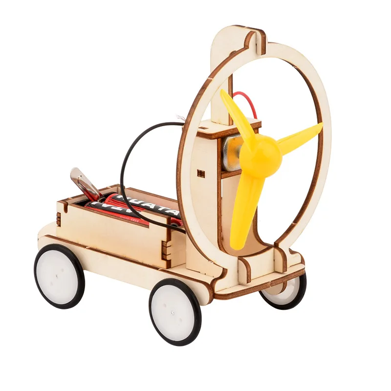 Jouet de puzzle de voiture électrique en bois fait à la main, jouet de bricolage, puzzle de modèle 3D, cadeau scientifique créatif, p306