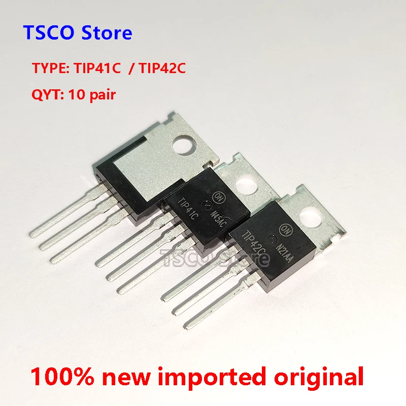 ( 10piece/LOT) TIP41C TIP42C New Origiail Audio TO-220