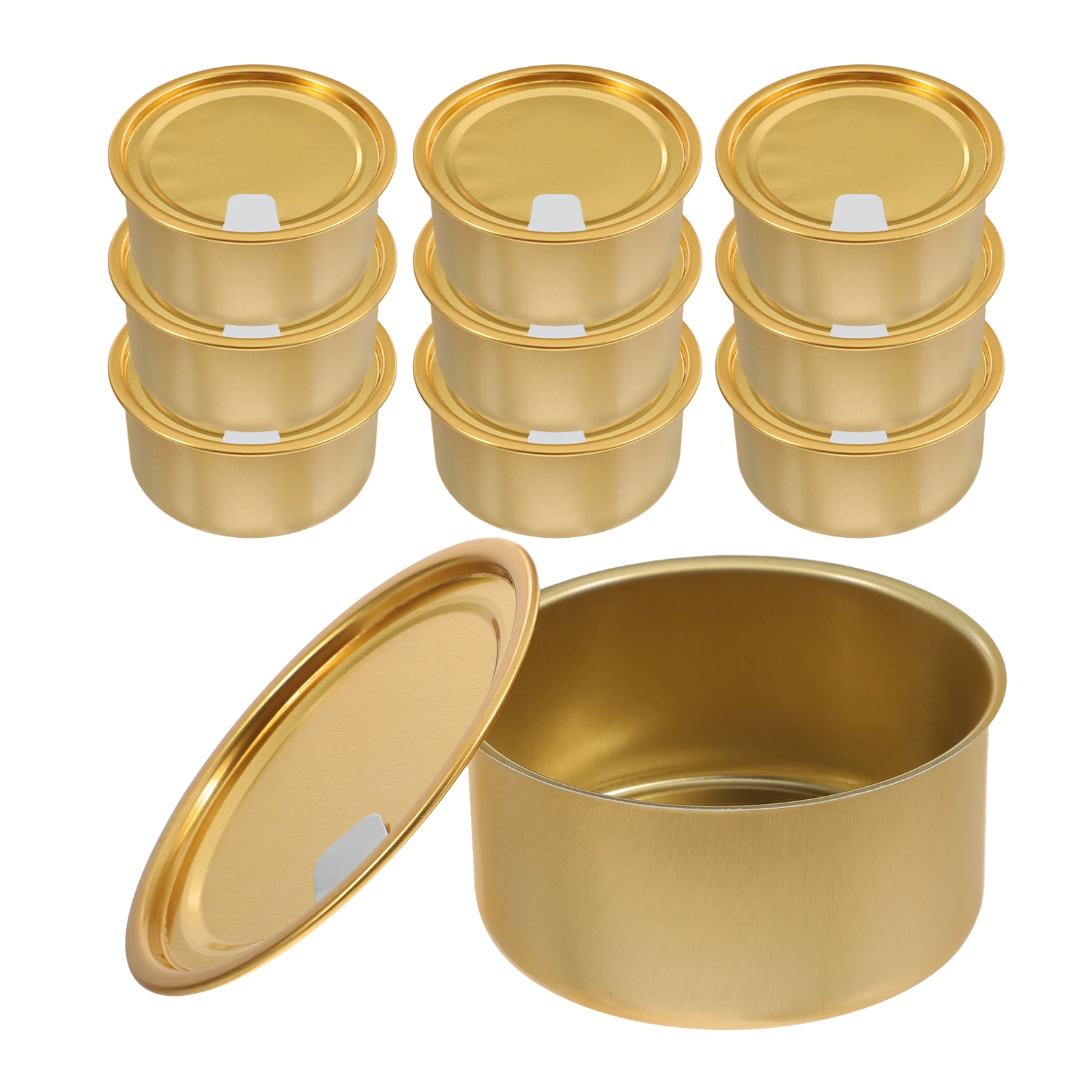 

10Pcs Empty Aluminum Tin Cans with Easy Open Lid Food Storage for Tea Coffee Pet Snacks Empty Tin Cans Tea Tins