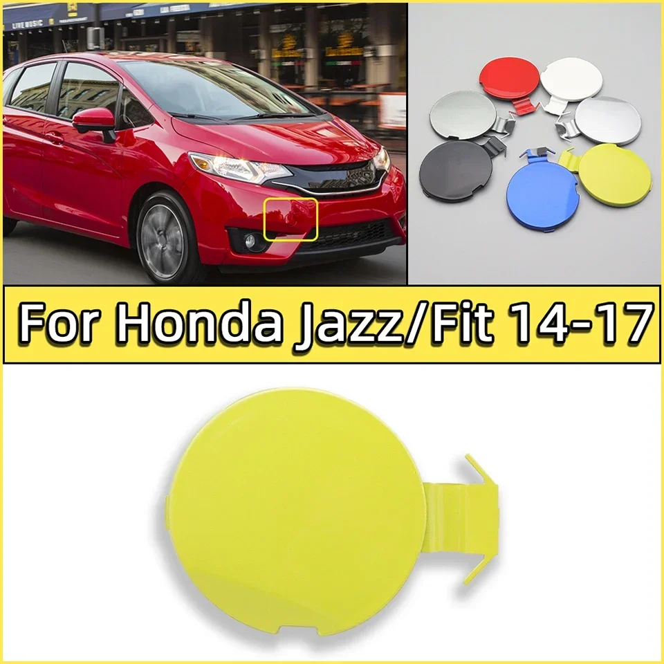 

Auto Part Front Bumper Tow Hook Cover Lid For Honda Fit / Jazz GK5 2014 2015 2016 2017 Towing Hook Hauling Eye Trailer Cap Trim