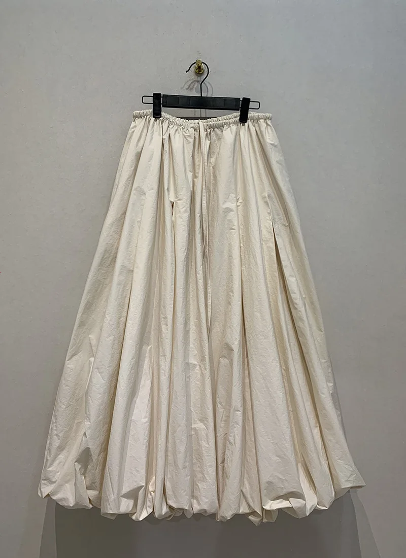 

Kuzuwata Vintage High Waist Slim Fit Loose Faldas Lace Up Big Swing Bud Mujer Faldas Japan All-match Mid-length Ball Gown Skirt