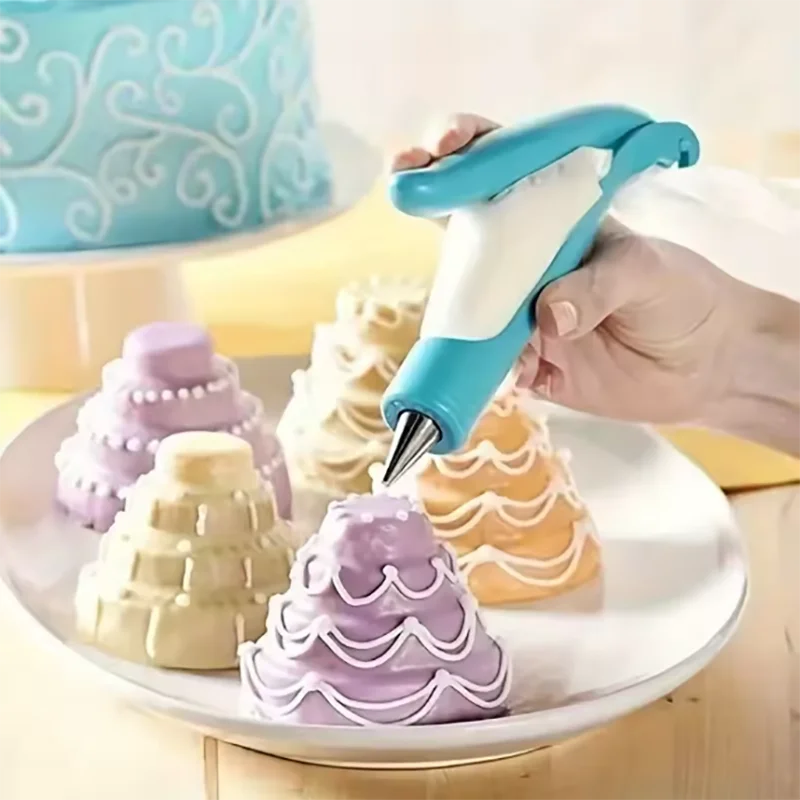 Juego de herramientas de decoración de pasteles, bolígrafo para decorar pasteles, Kit de herramientas para hornear, bolsa para glaseado de repostería, crema para galletas, pistola para apretar, suministros para hornear