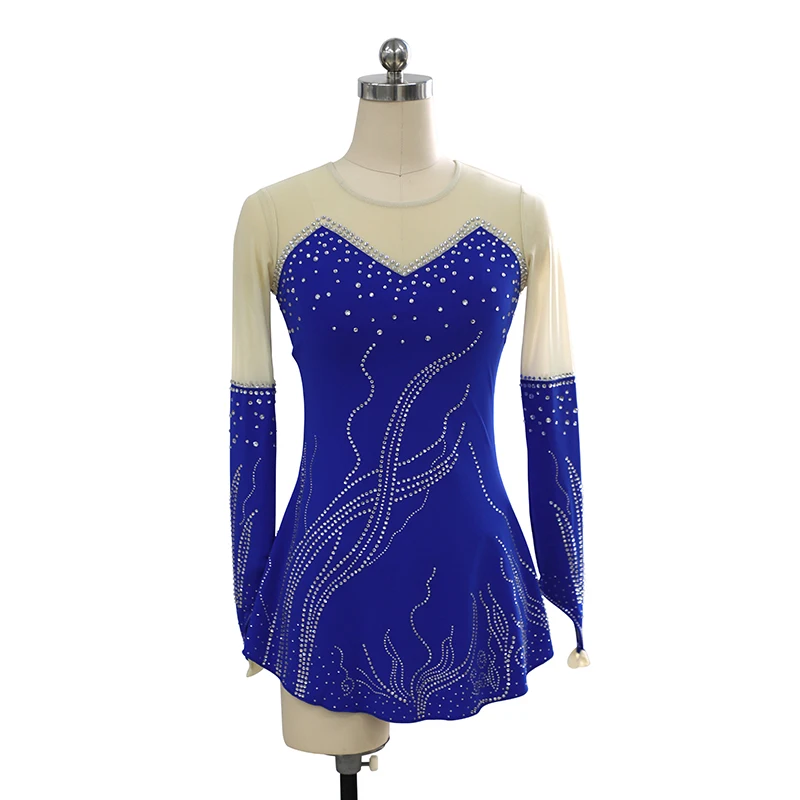 

Nasinaya Figure Skating Dress Customized Competition Women's Children's Black Blue Rhythmic Gymnastics Performance Dress