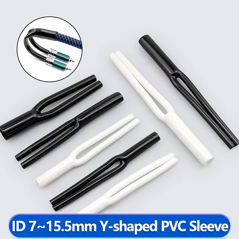 Y Splitter PVC Sleeve 1/5/10pcs 7-15.5mm Non-Shrinkable Cable Pants Boot Speaker Audio Wire Automotive Marine Wire Harness DIY