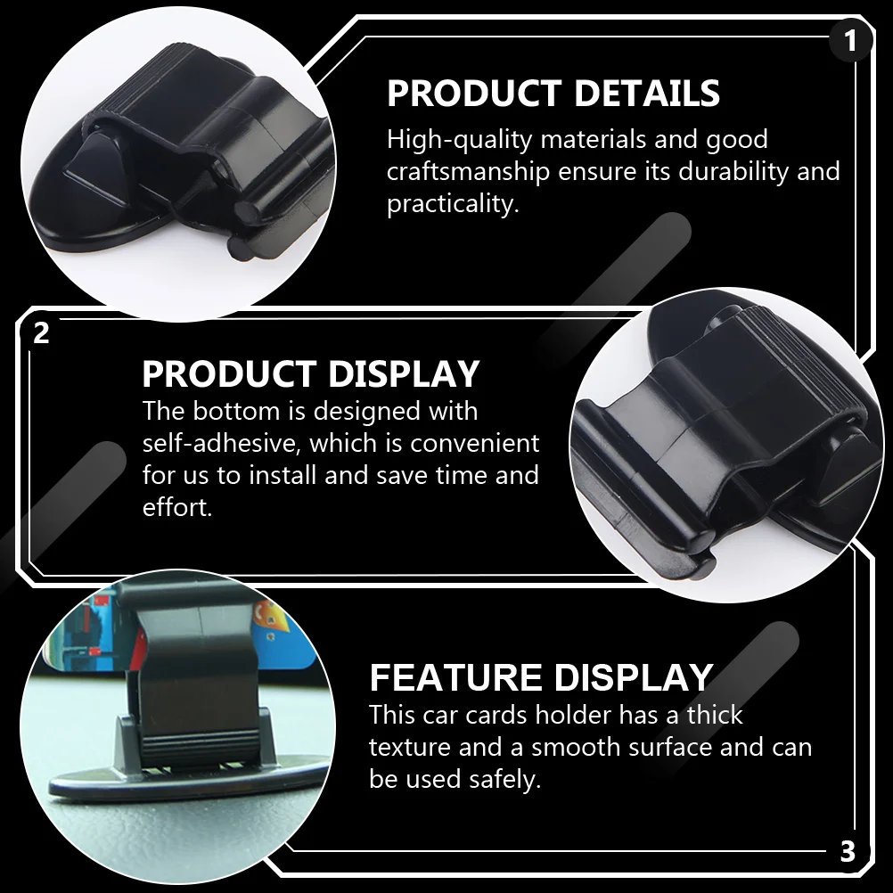 2Pcs Door Access Card Holder Car Cards Organizer with Adhesive Base Heavy Duty Smooth Surface for Cards Vehicle