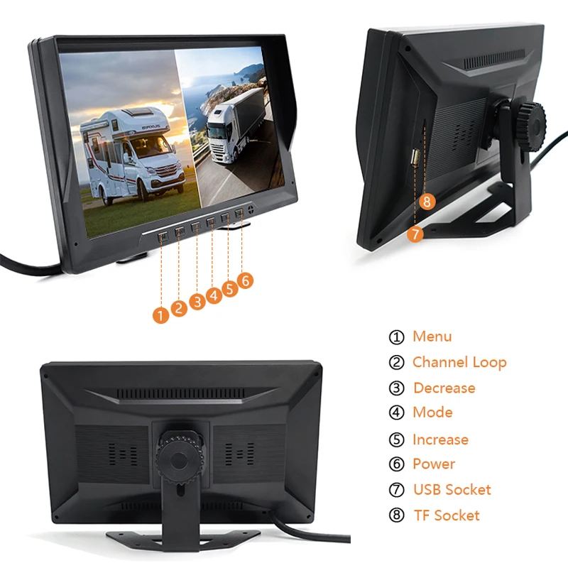 4CH Quad DVR with Alarm 1080P Vehicle Security System for Truck Bus Fleet Camera System