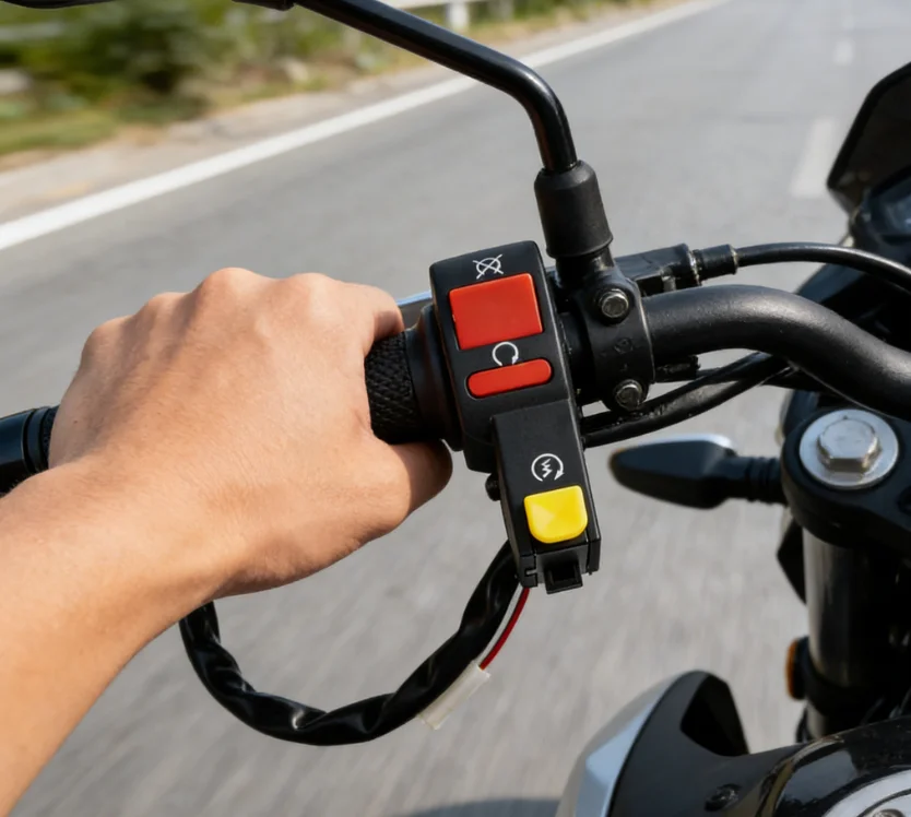 Motorcycle Kill Start Stop Switch Waterproof Sturdy Handlebar Fit Most for Dirt Bike ATV Quad Electric Starter Button 1Pc