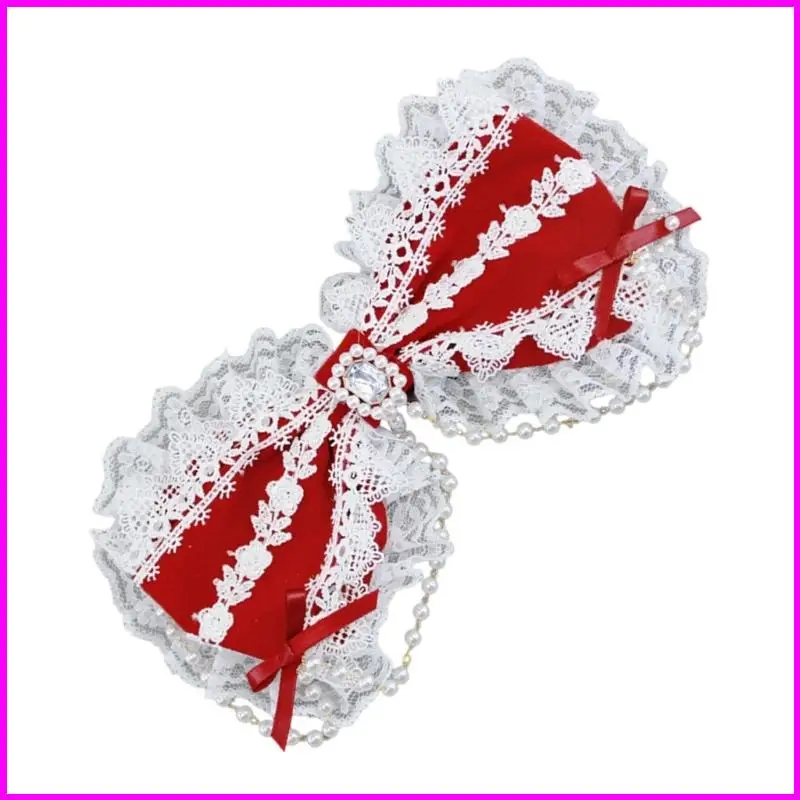 Phong Cách Anime Tóc Thủ Công Ren Trang Trí Giả Ngọc Trai Mềm Barrettes Tóc Decors Cho Cosplay Sự Kiện