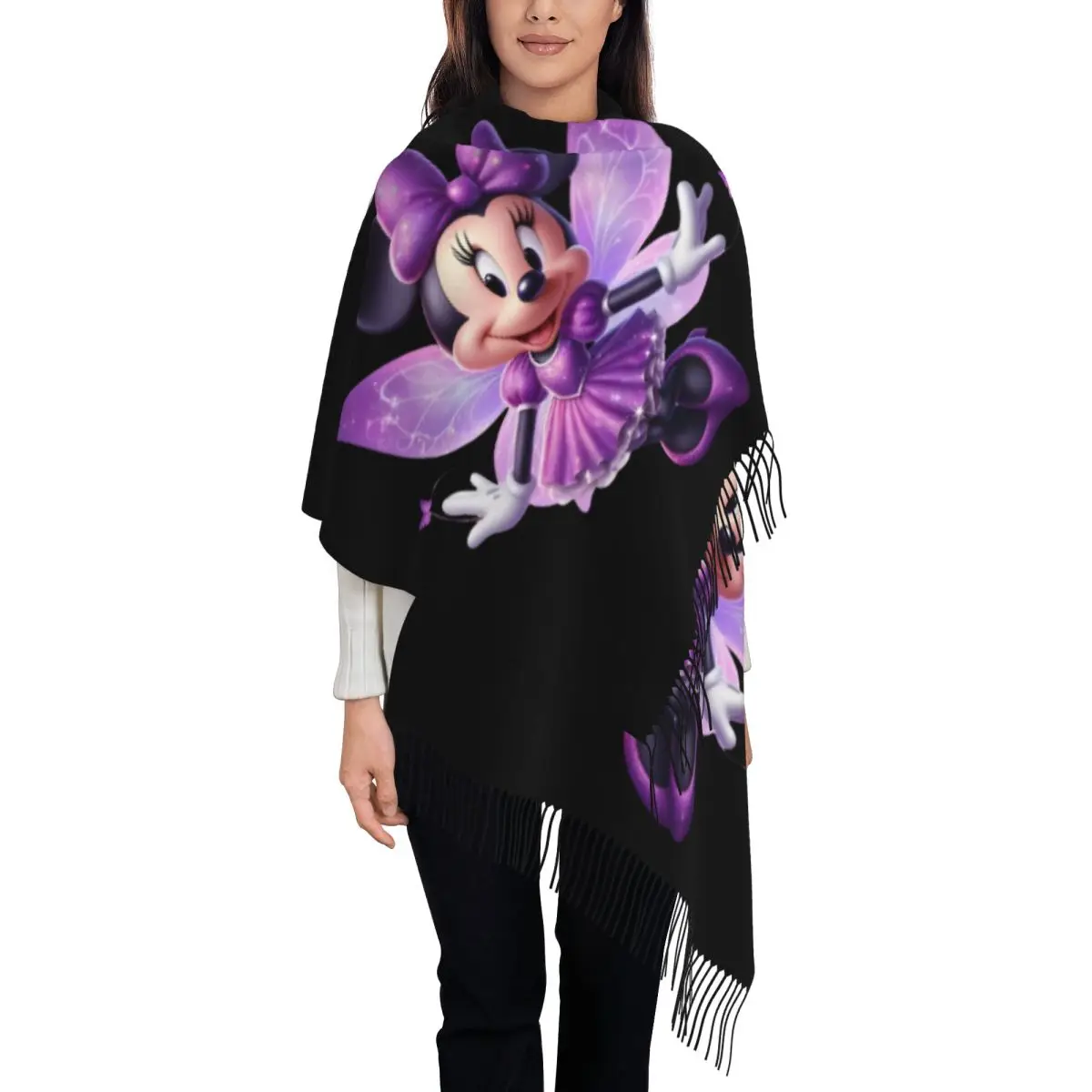 

Custom Printed Mickey Mouse Scarf Women Men Winter Fall Warm Scarves Shawls Wraps