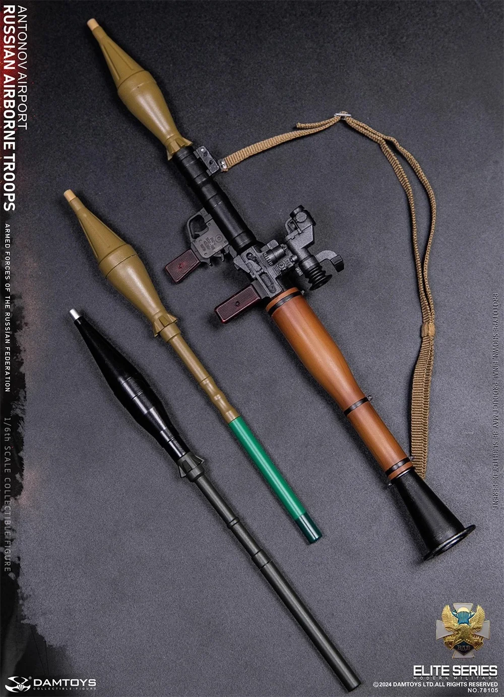 

1/6 DAMTOYS DAM 78105 The Russian Soldier Mini Toys Model Heavy Weapons Arrow Bags The Secondary Weapons Ya Li Jin PVC Material