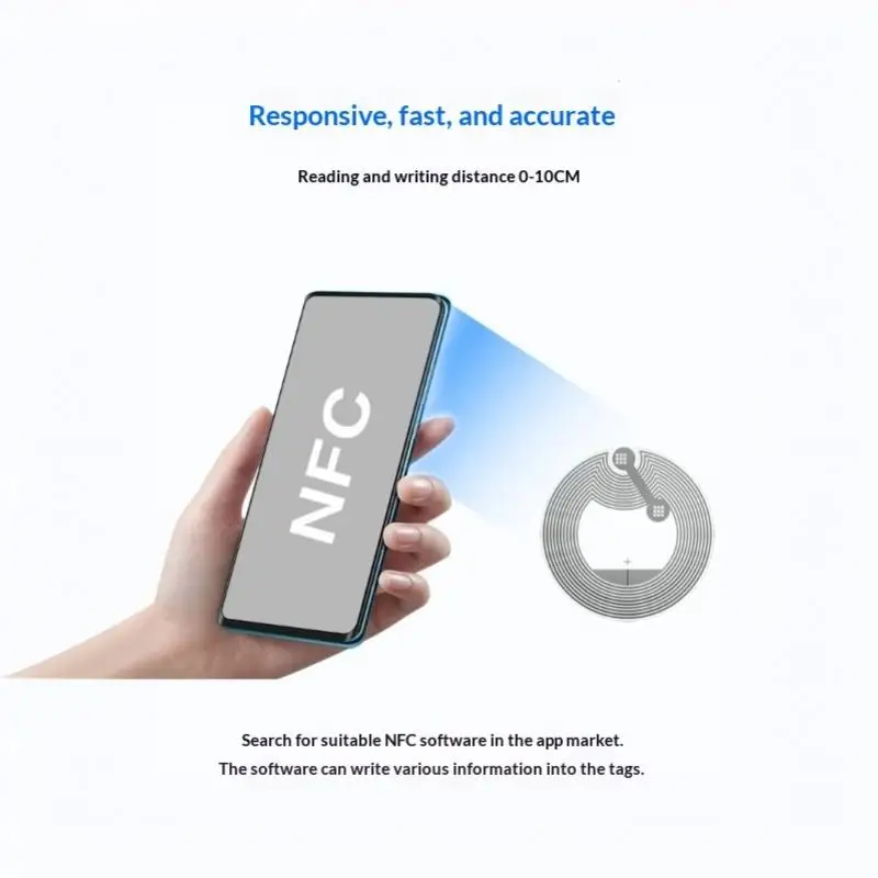 20 PCS Rewritable NFC Chip Sticker Tags With Optional 213 215 216 High Sensitive Induction For Access Control Payment Info